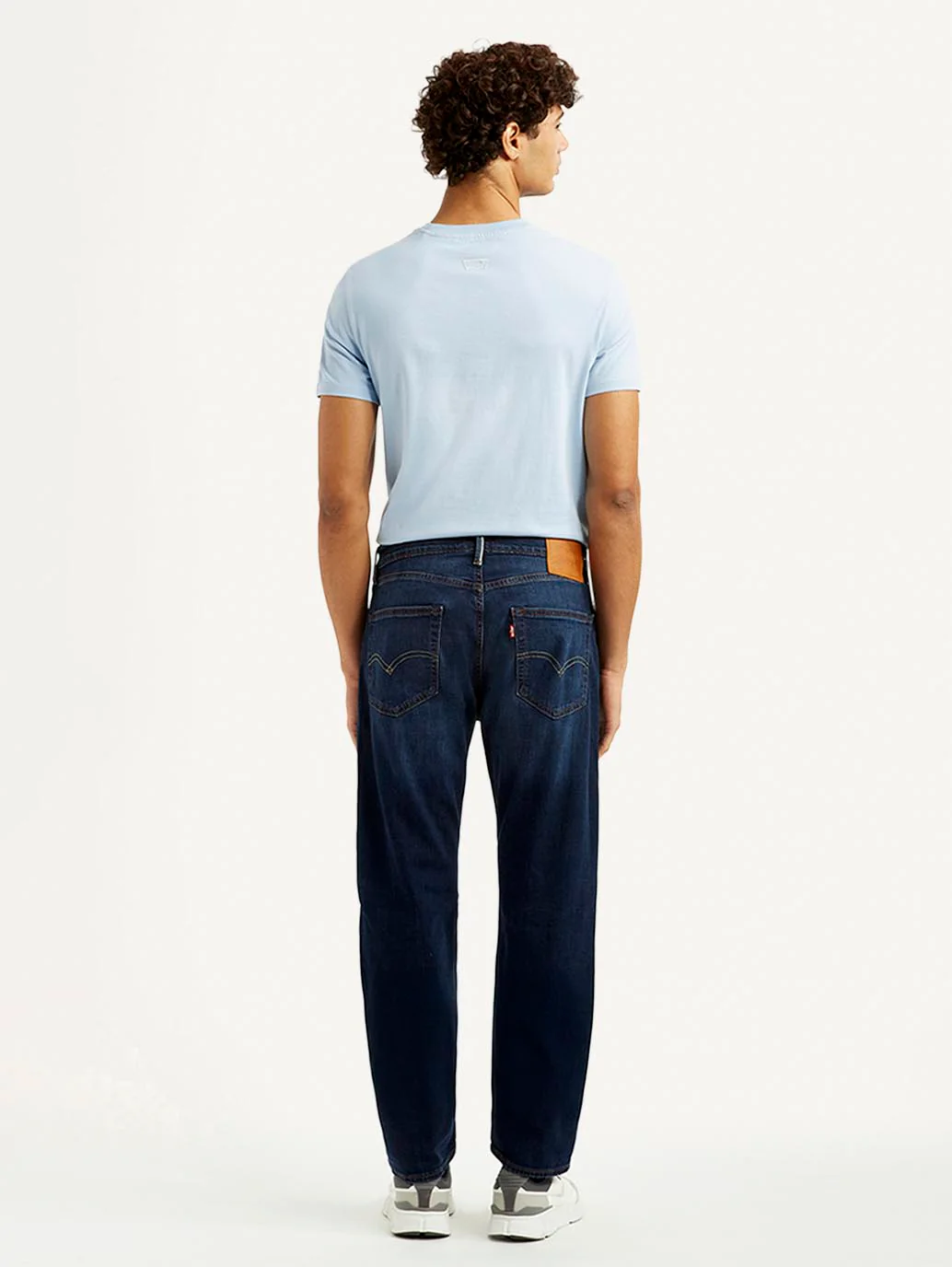Men's 505 Dark Blue Straight Fit Mid Rise Jeans - Image 5