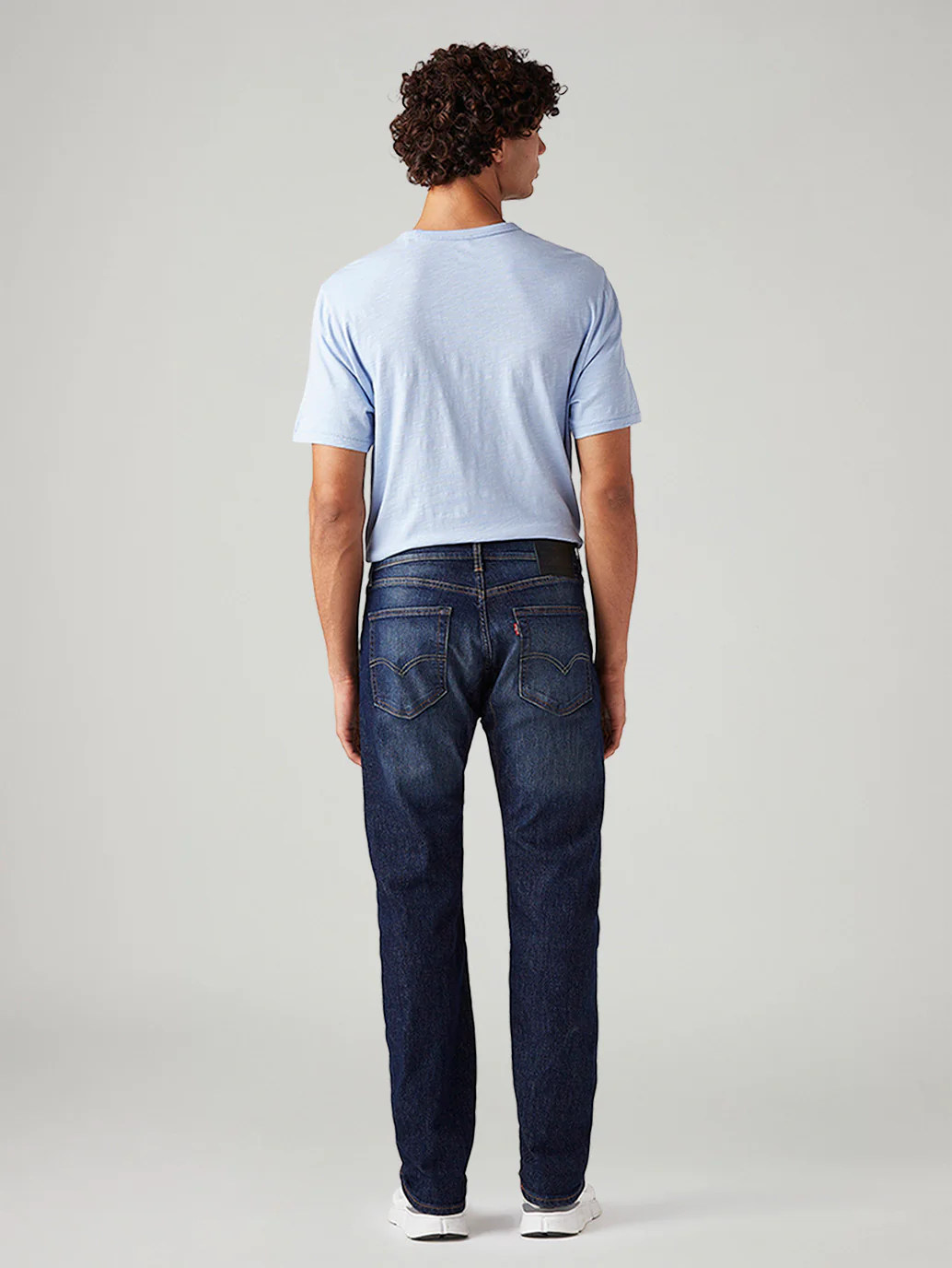 Men's 505 Dark Blue Straight Fit Mid Rise Jeans - Image 4