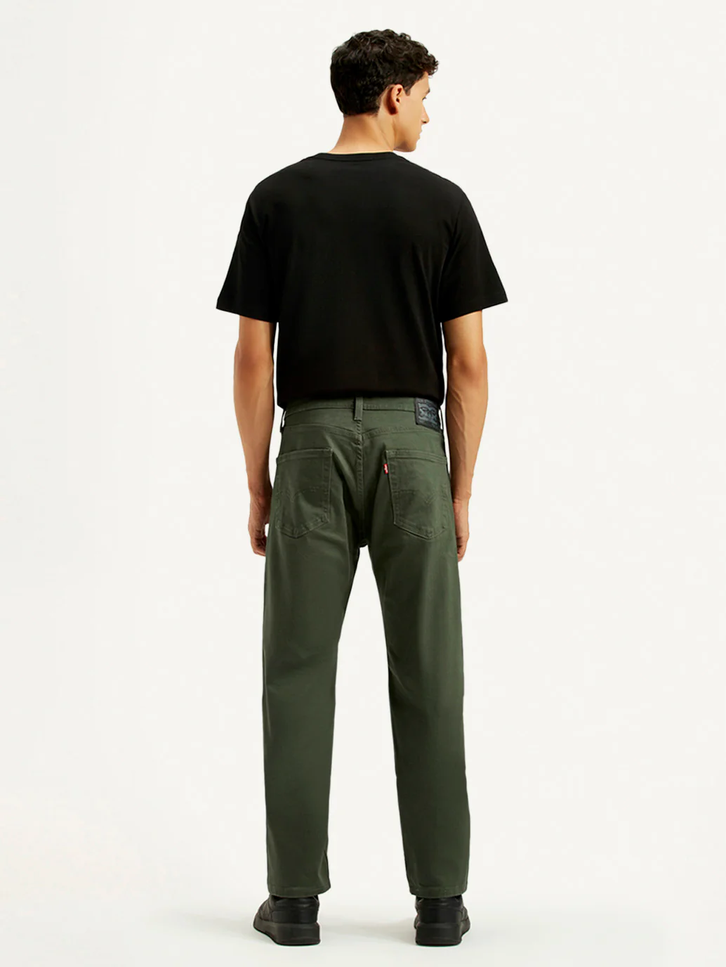 Men's 505 Olive Green Overdyed Straight Fit Mid Rise Jeans - Image 5