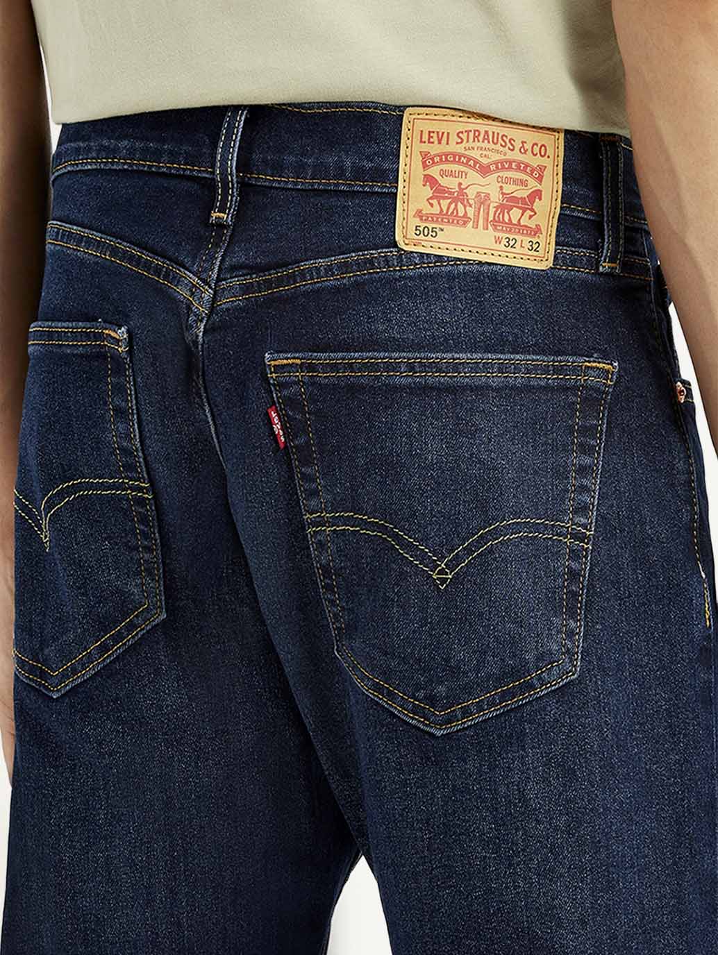 Men's 505 Indigo Straight Fit Mid Rise Jeans - Image 6