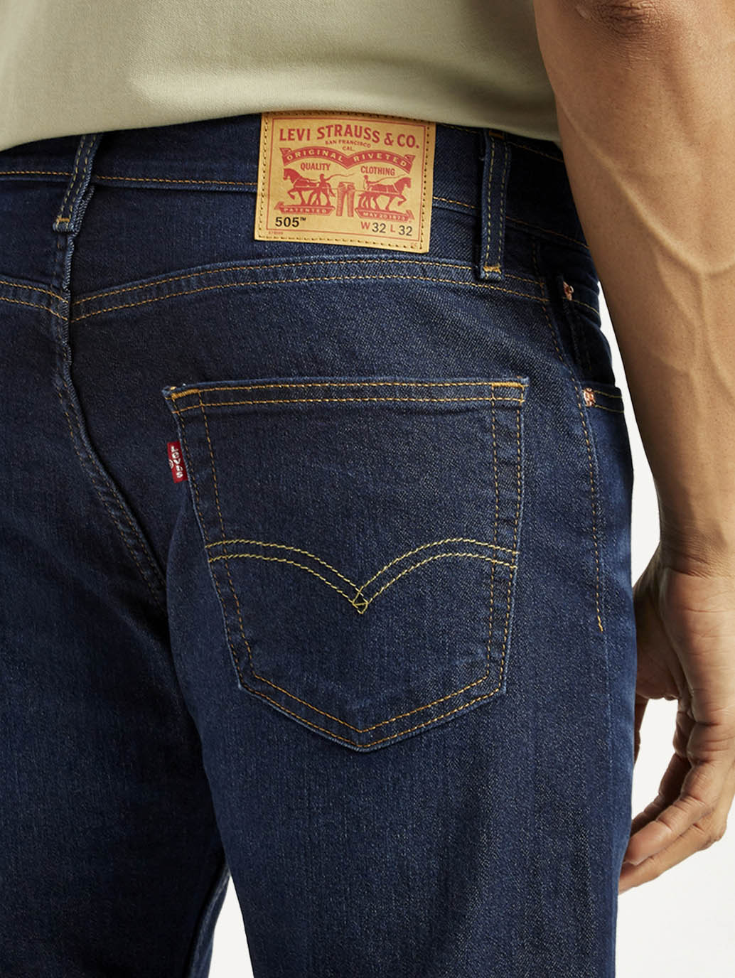 Men's 505 Indigo Straight Fit Mid Rise Jeans - Image 6