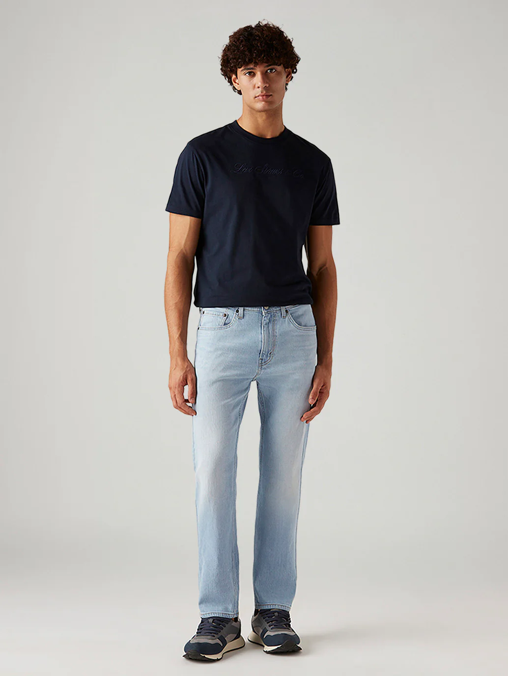 Men's 505 Light Blue Straight Fit Mid Rise Jeans - Image 7
