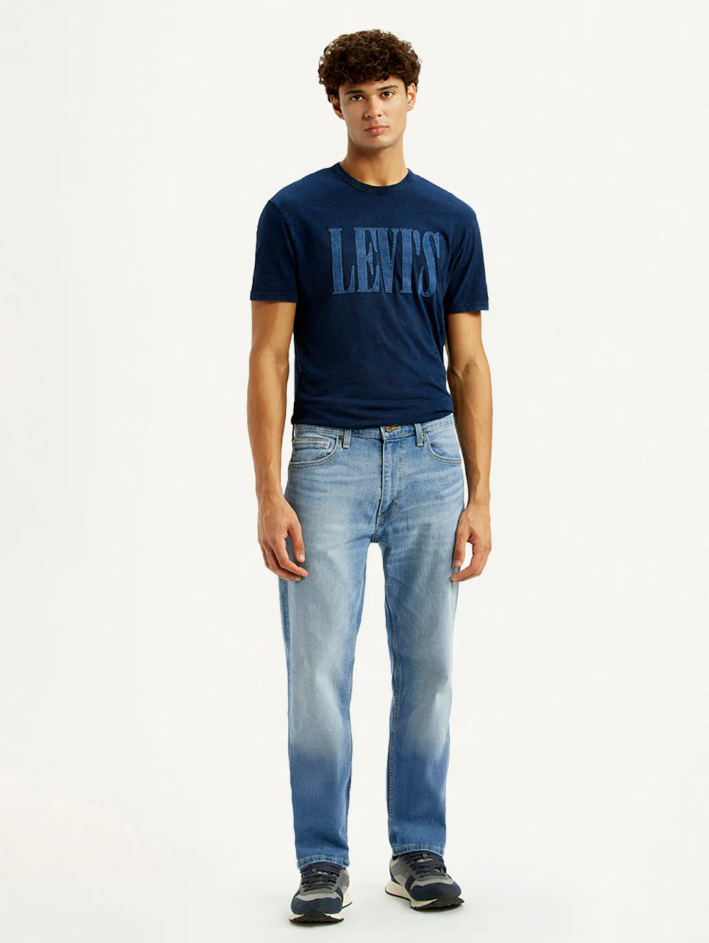 Men's 505 Light Blue Straight Fit Mid Rise Jeans - Image 2