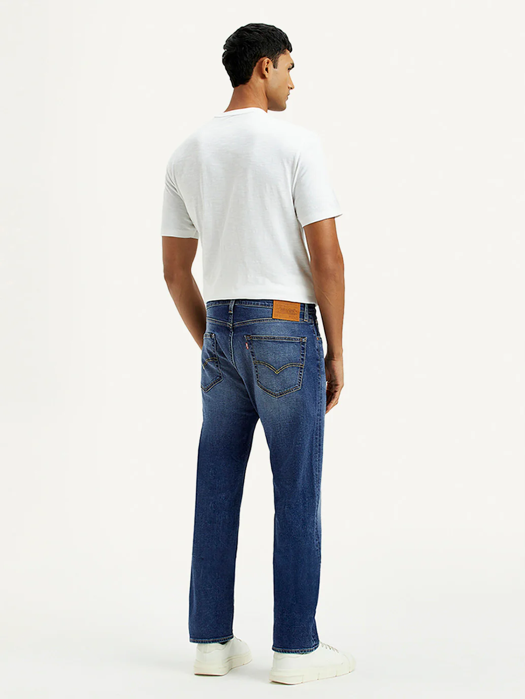 Men's 505 Light Indigo Straight Fit Mid Rise Linen Jeans - Image 3