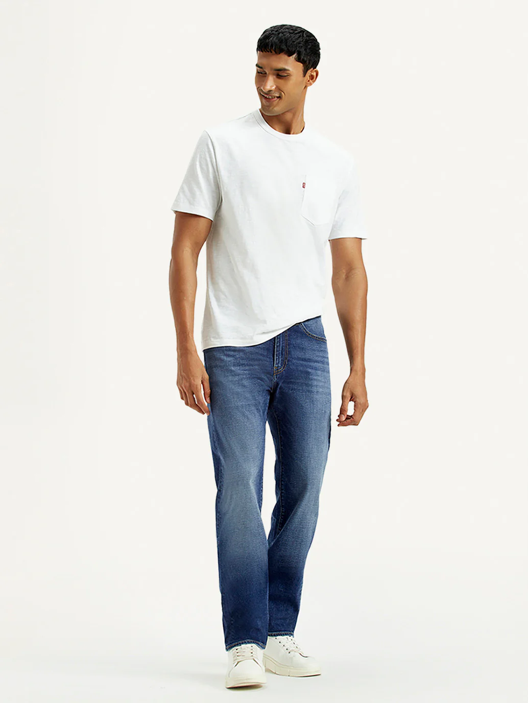 Men's 505 Light Indigo Straight Fit Mid Rise Linen Jeans - Image 7