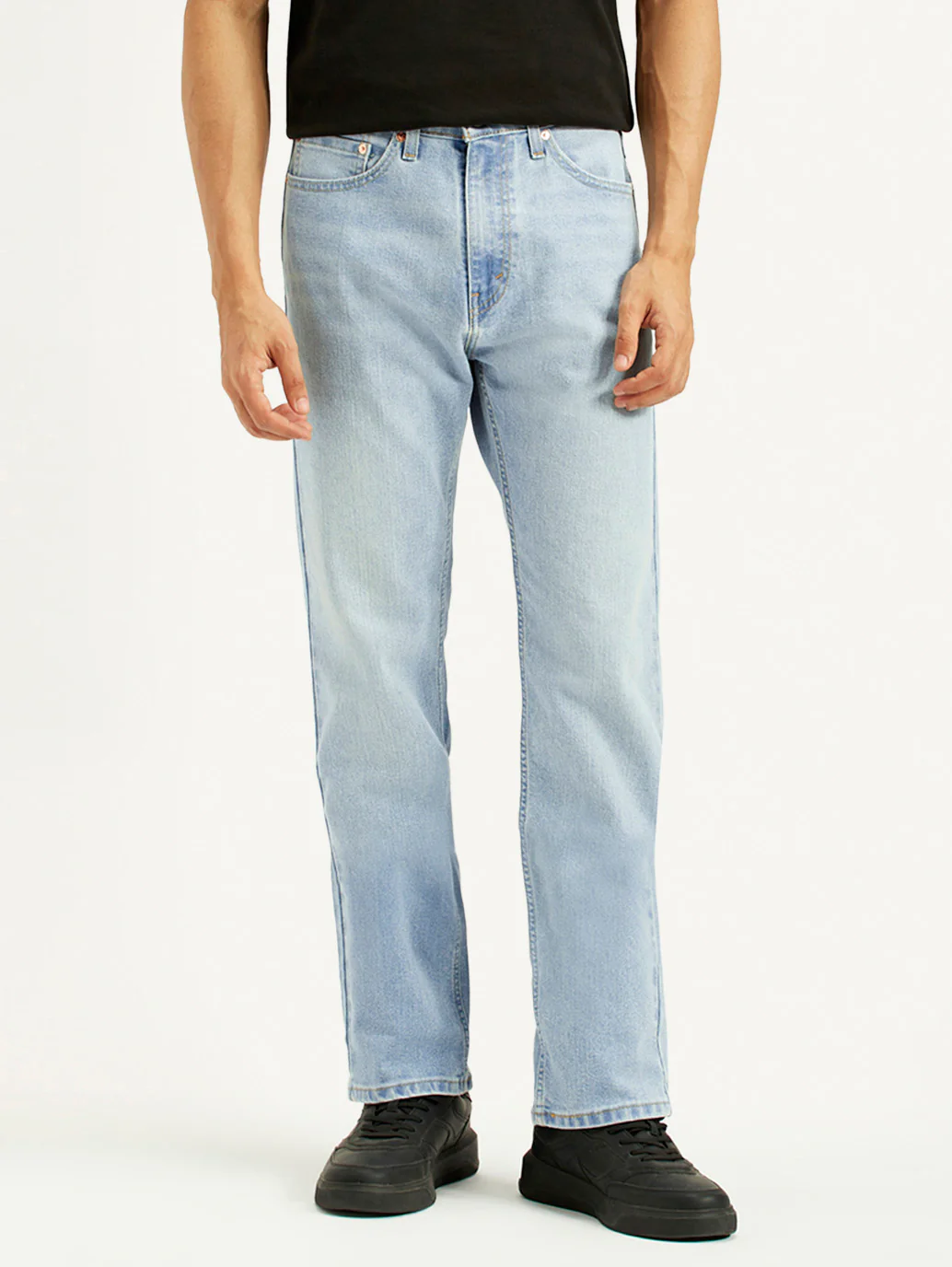 Men's 505 Light Indigo Straight Fit Mid Rise Jeans - Image 3
