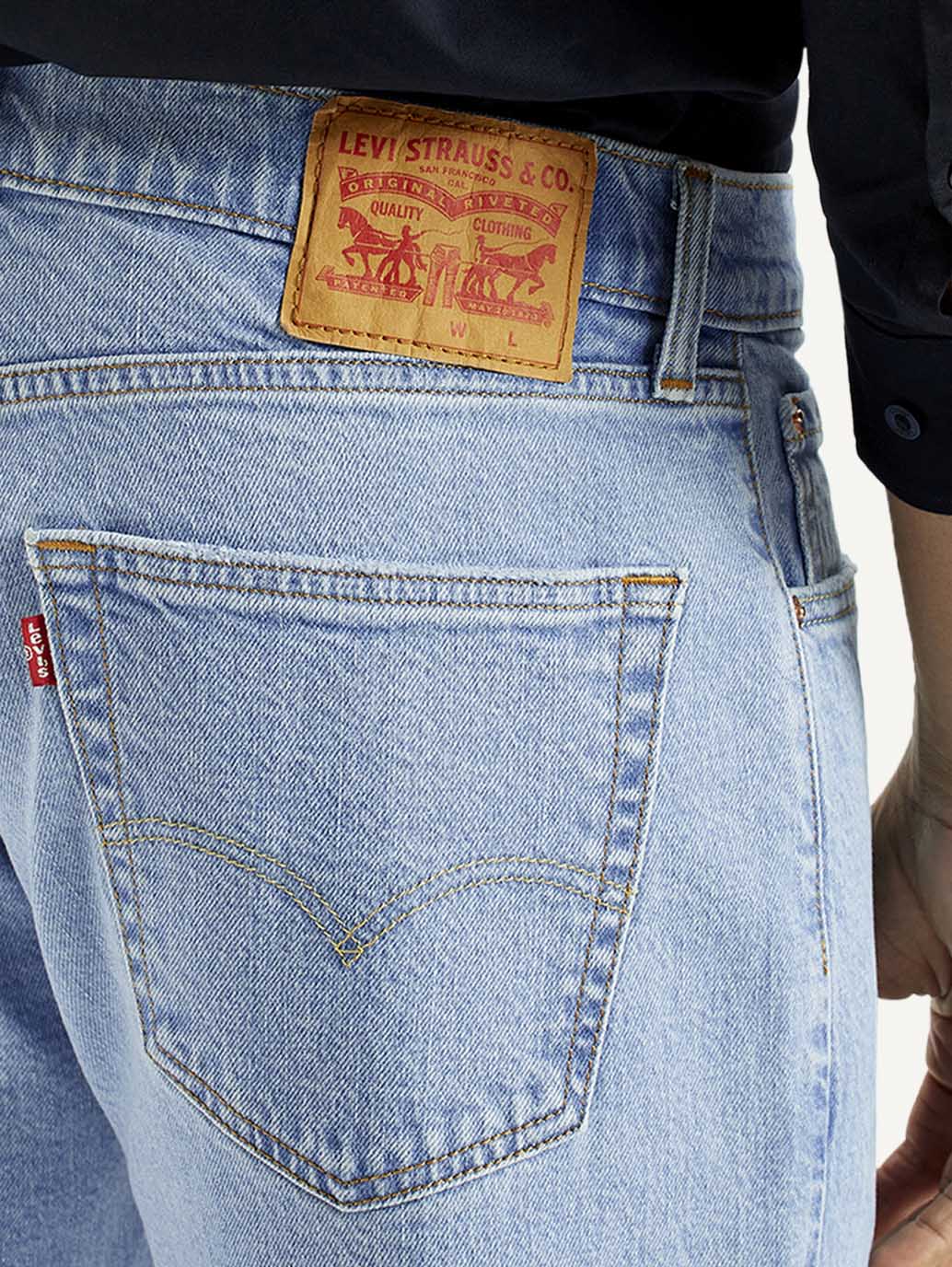 Men's 505 Light Indigo Straight Fit Mid Rise Jeans - Image 2