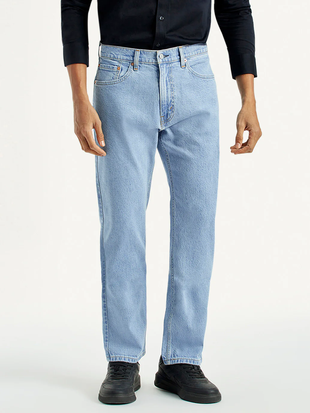 Men's 505 Light Indigo Straight Fit Mid Rise Jeans - Image 5