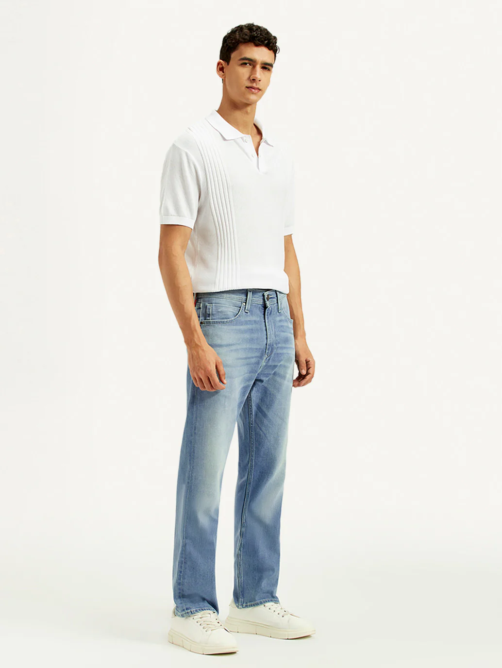 Men's Redloop 505 Light Indigo Straight Fit Mid Rise Jeans - Image 6