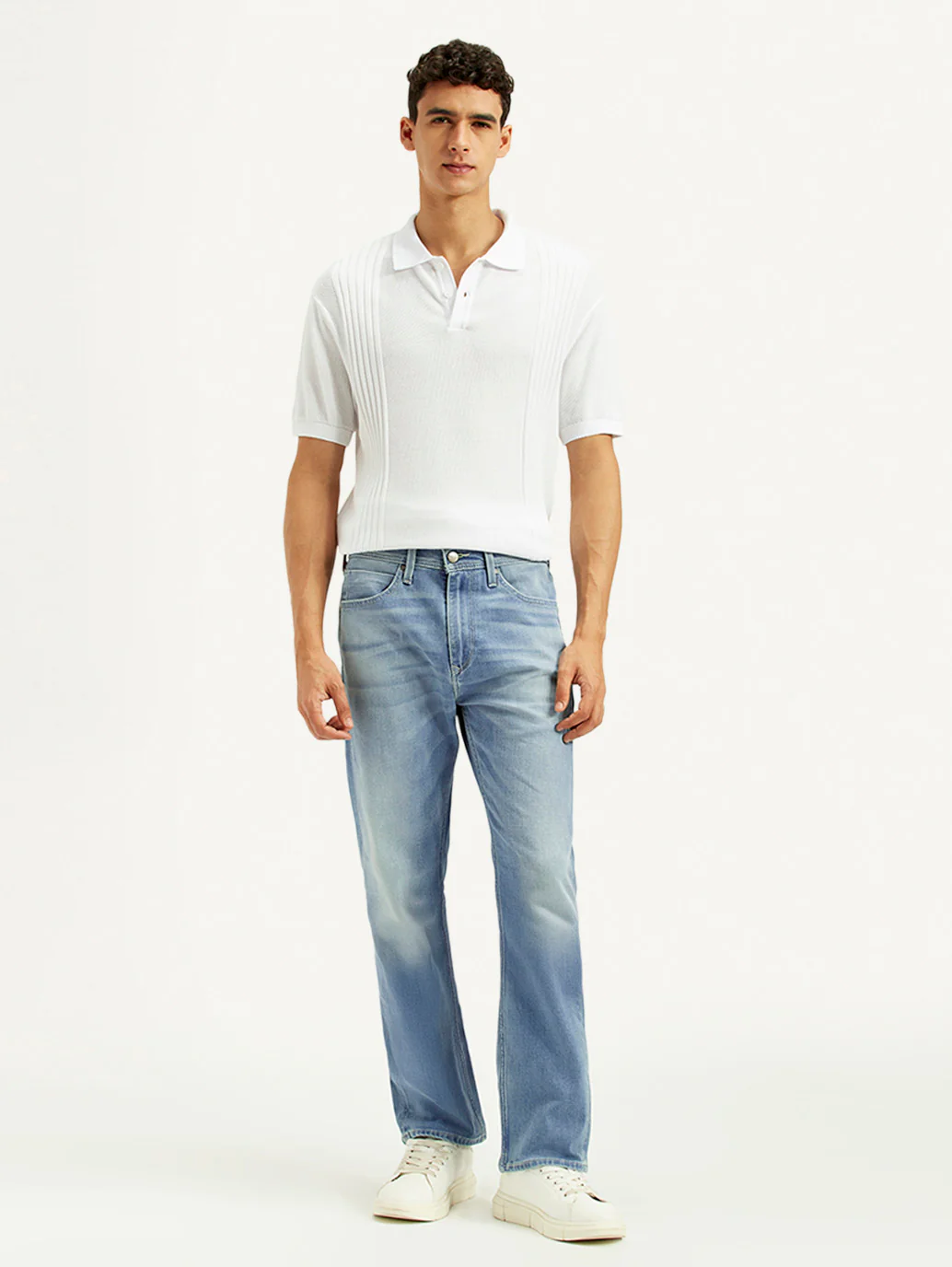 Men's Redloop 505 Light Indigo Straight Fit Mid Rise Jeans - Image 7