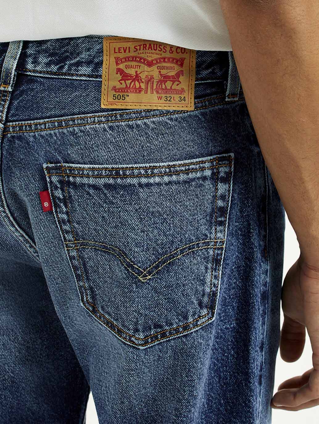 Men's 505 Indigo Straight Fit Mid Rise Jeans - Image 5