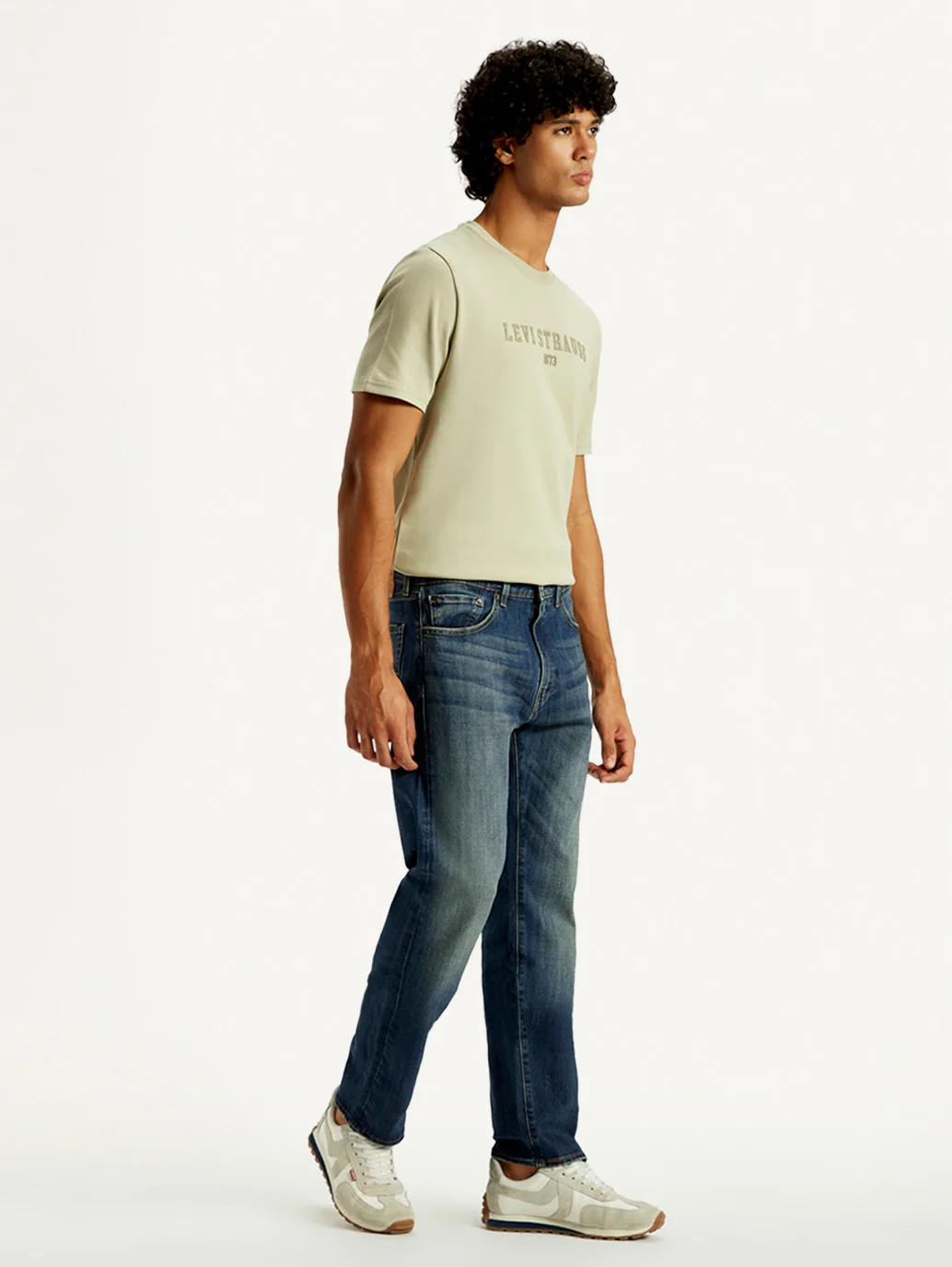 Men's Tinted 505 Med Indigo Straight Fit Mid Rise Jeans - Image 6