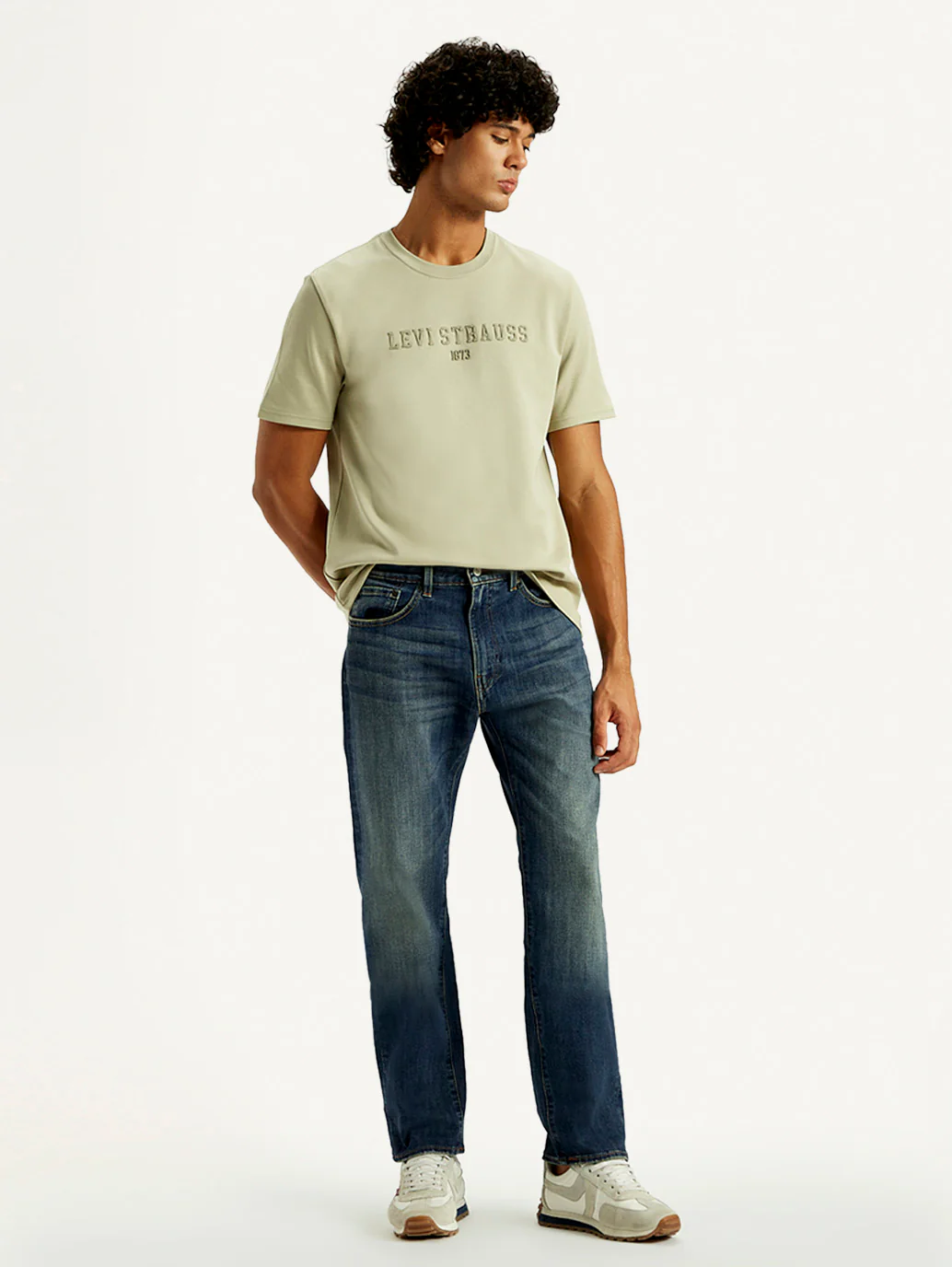 Men's Tinted 505 Med Indigo Straight Fit Mid Rise Jeans - Image 8