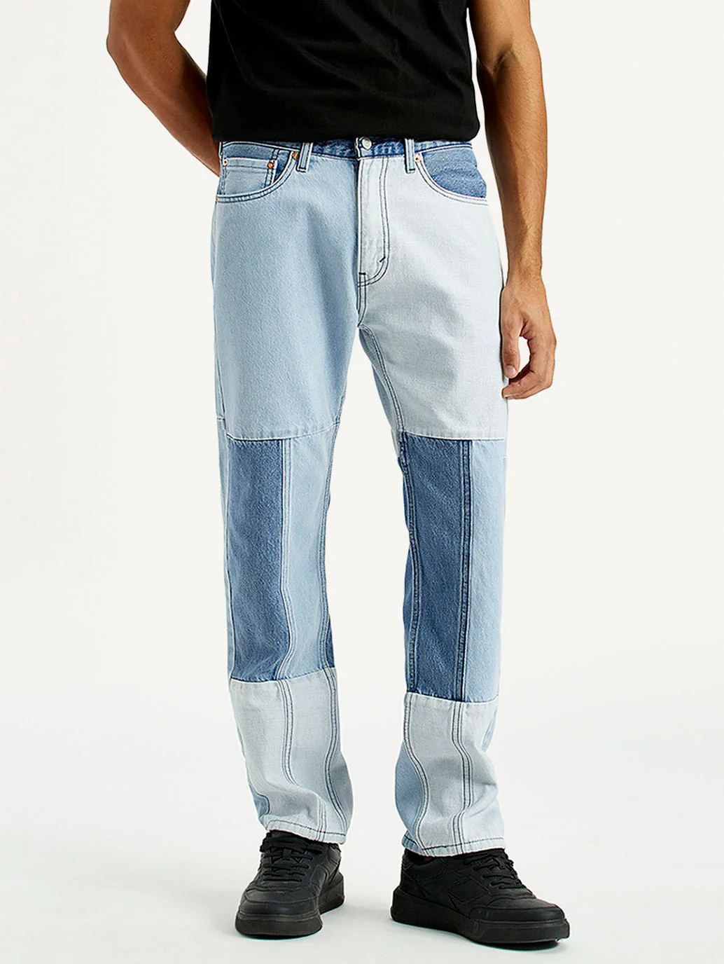 Men's 505 Med Indigo Straight Fit Mid Rise Jeans - Image 2