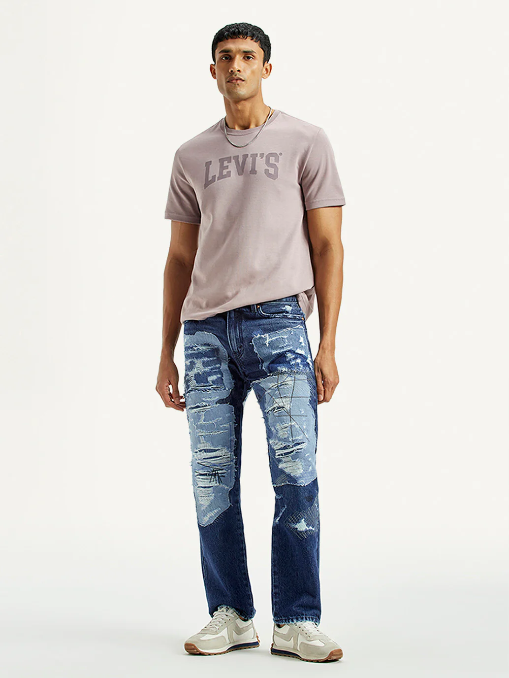 Men's 505 Mid Indigo Straight Fit Mid Rise Jeans - Image 7
