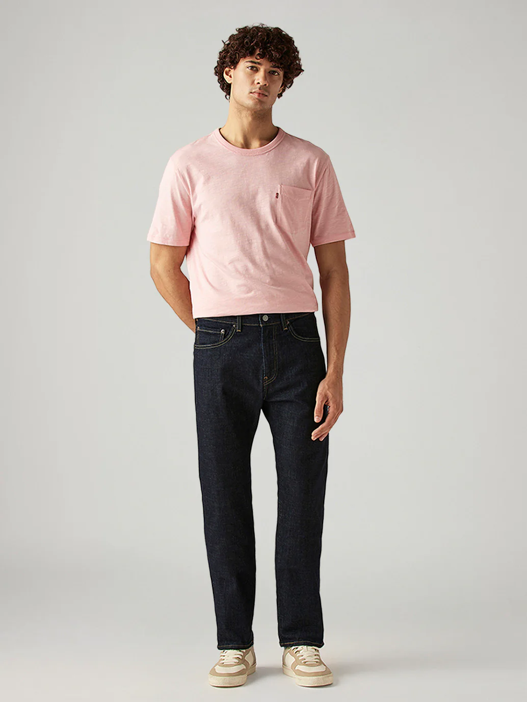 Men's 505 Navy Straight Fit Mid Rise Jeans - Image 2