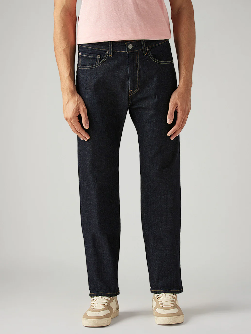 Men's 505 Navy Straight Fit Mid Rise Jeans - Image 3