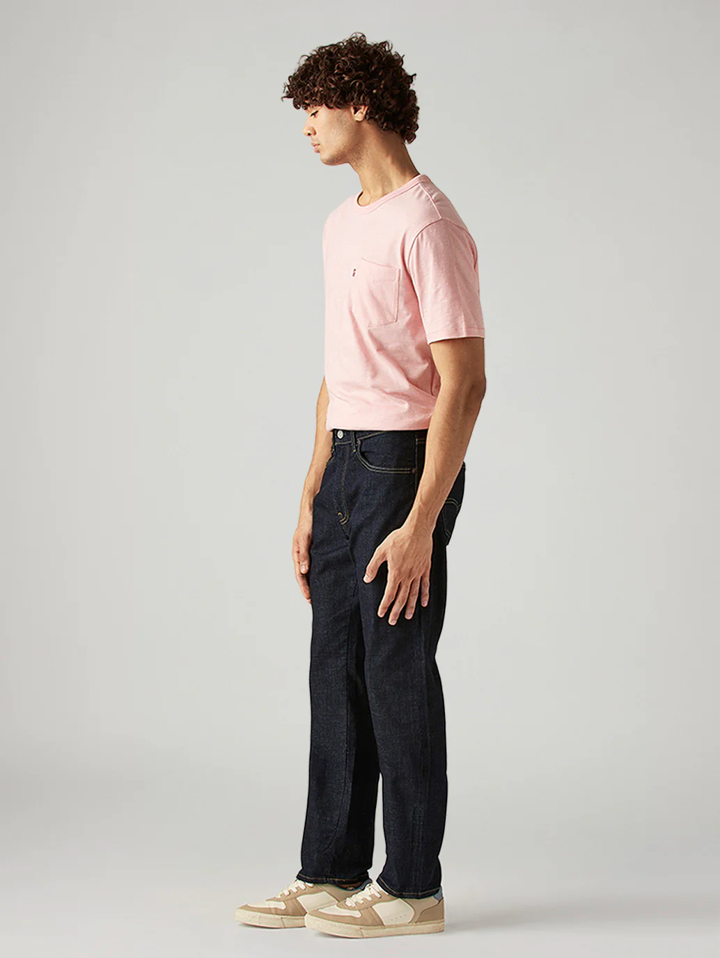 Men's 505 Navy Straight Fit Mid Rise Jeans - Image 6