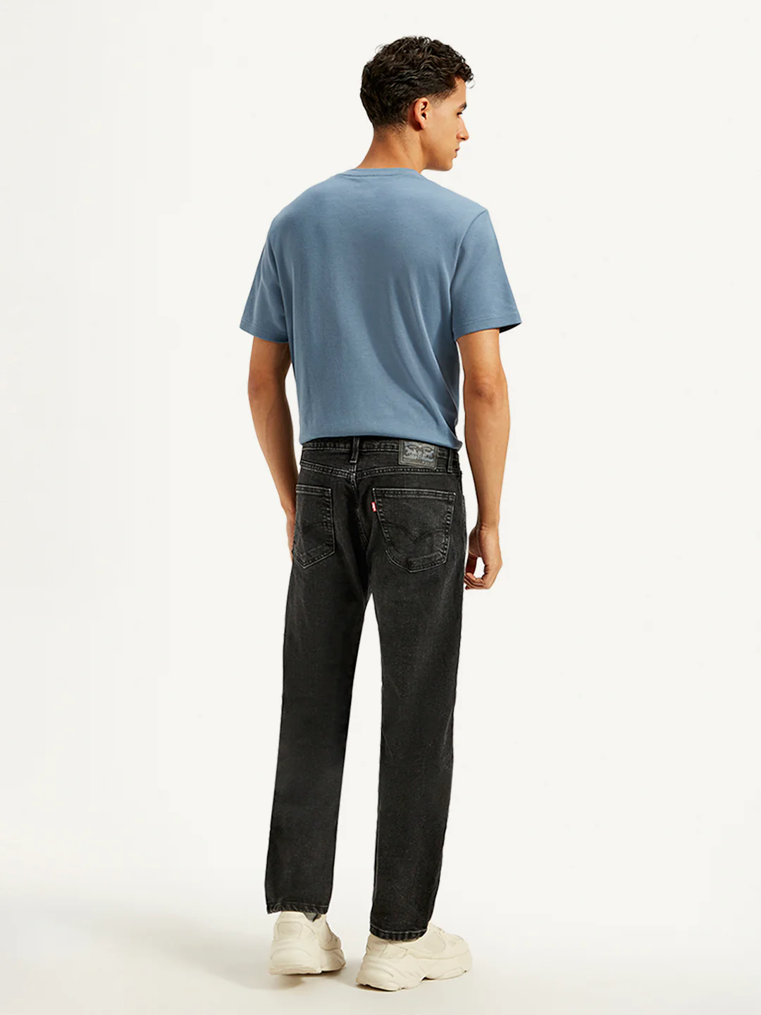 Men's 505 Black Straight Fit Mid Rise Jeans - Image 5