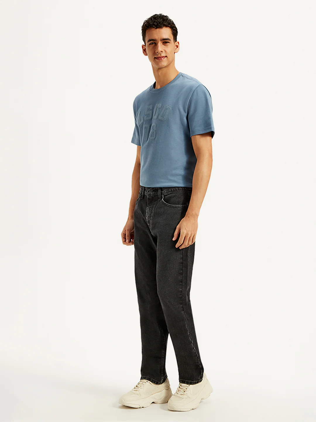 Men's 505 Black Straight Fit Mid Rise Jeans - Image 6