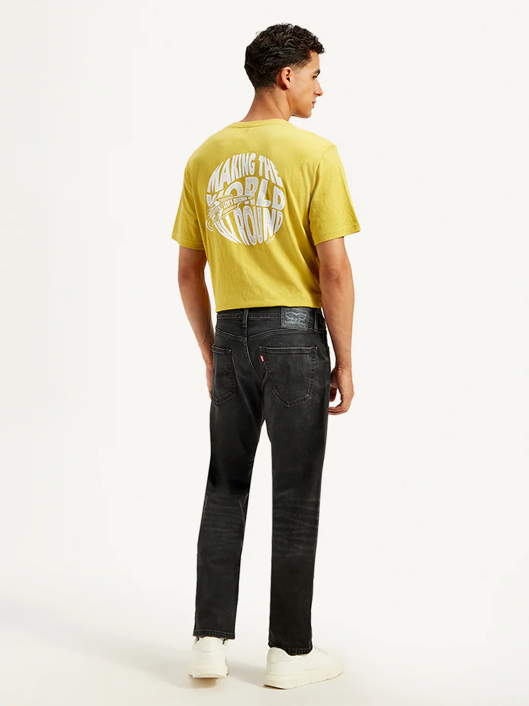 Men's 505 Black Straight Fit Mid Rise Jeans - Image 5