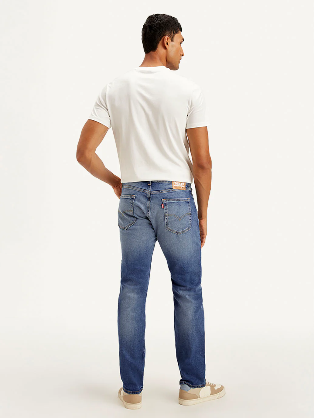 Men's 505 Blue Straight Fit Mid Rise Jeans - Image 5
