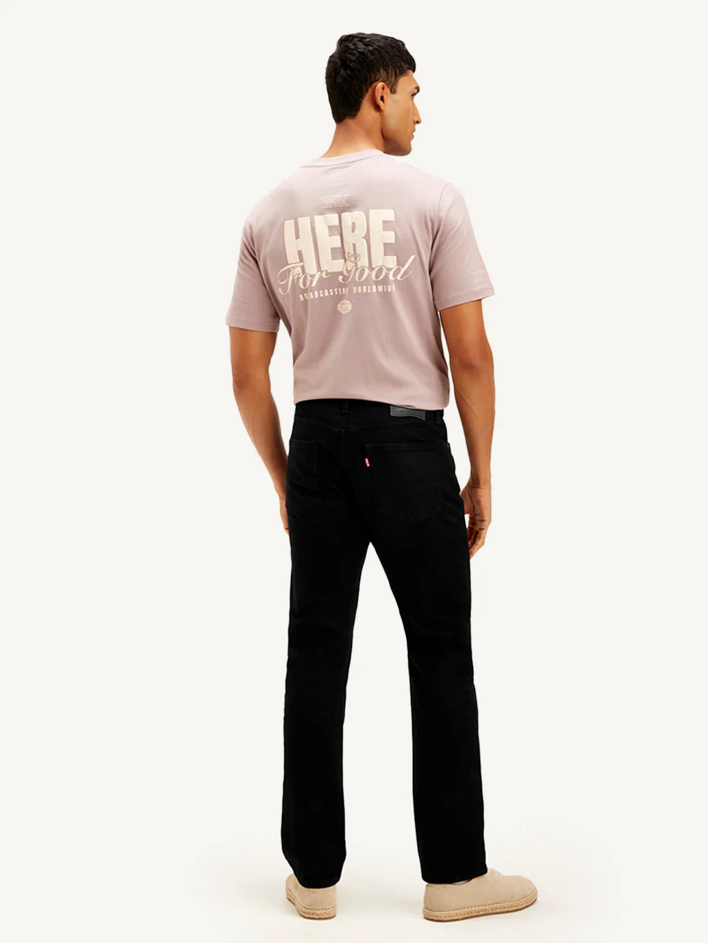 Men's 505 Black Straight Fit Mid Rise Jeans - Image 5