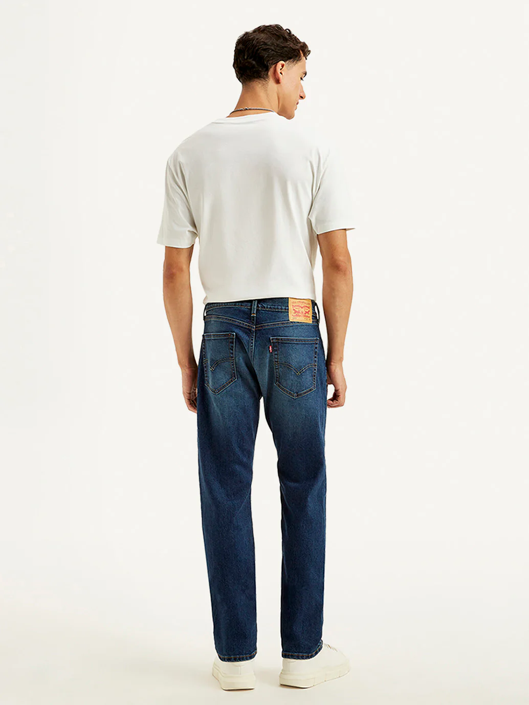 Men's 505 Navy Blue Straight Fit Mid Rise Jeans - Image 5