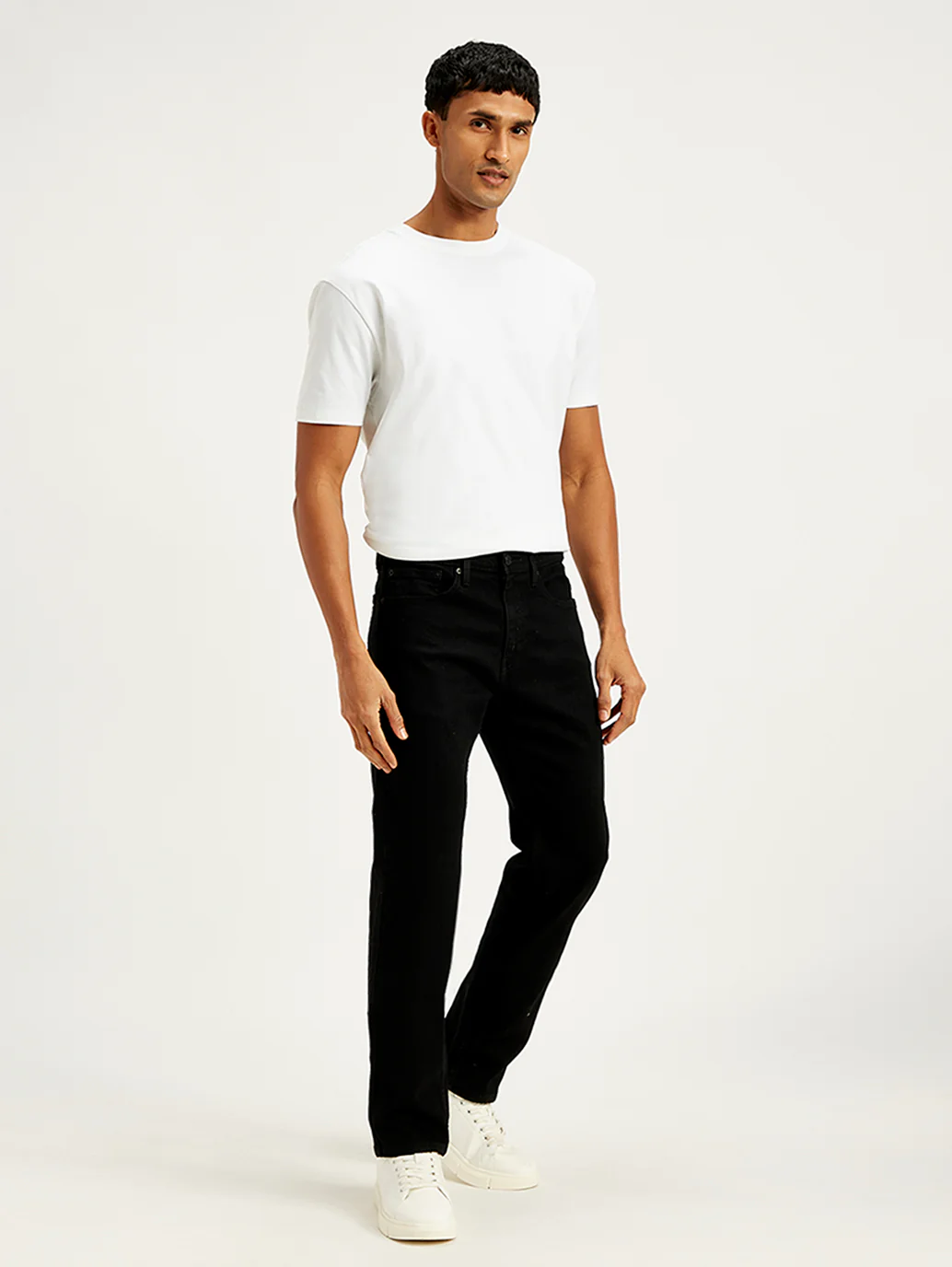 Men's 505 Black Straight Fit Mid Rise Jeans - Image 7