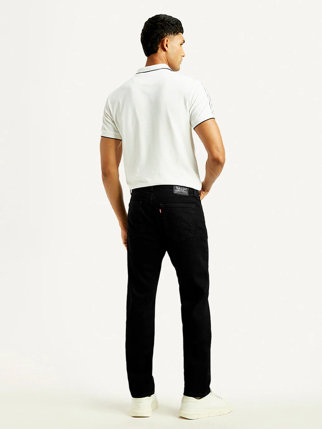 Men's 505 Black Straight Fit Mid Rise Jeans - Image 5