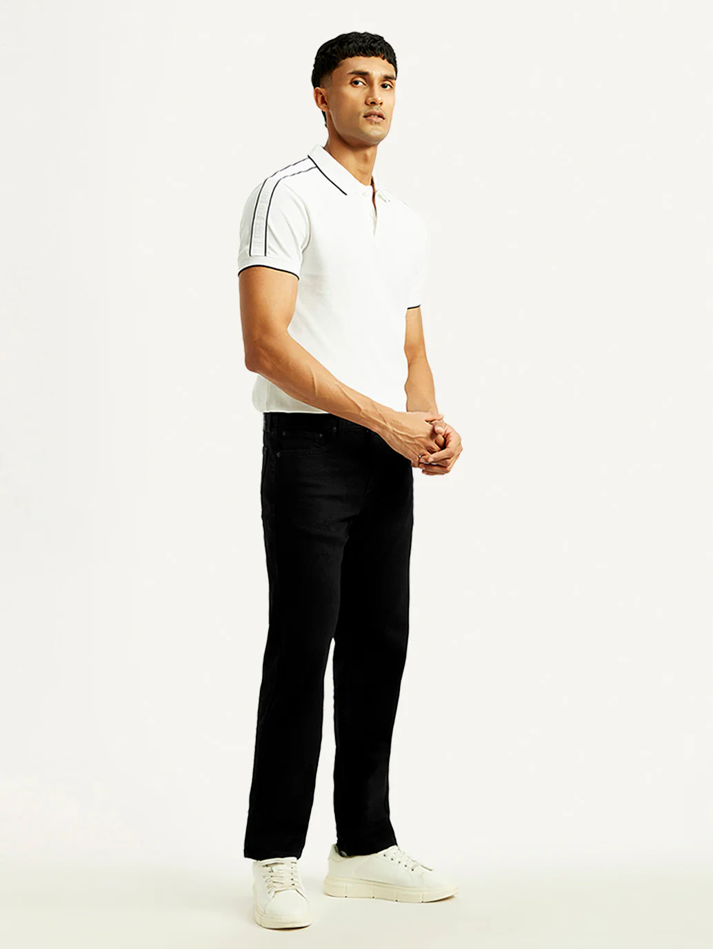 Men's 505 Black Straight Fit Mid Rise Jeans - Image 7