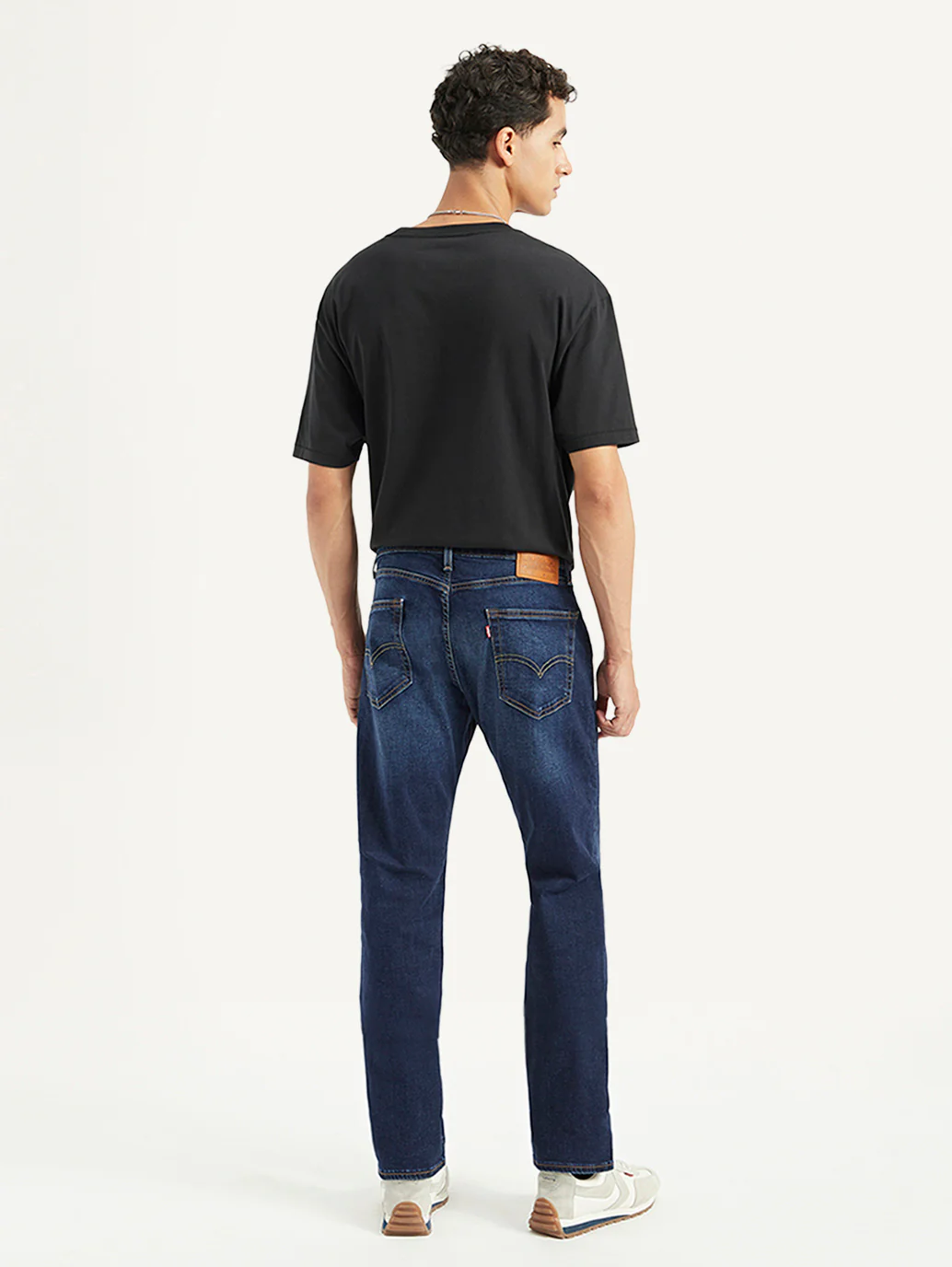 Men's 505 Blue Straight Fit Mid Rise Jeans - Image 3