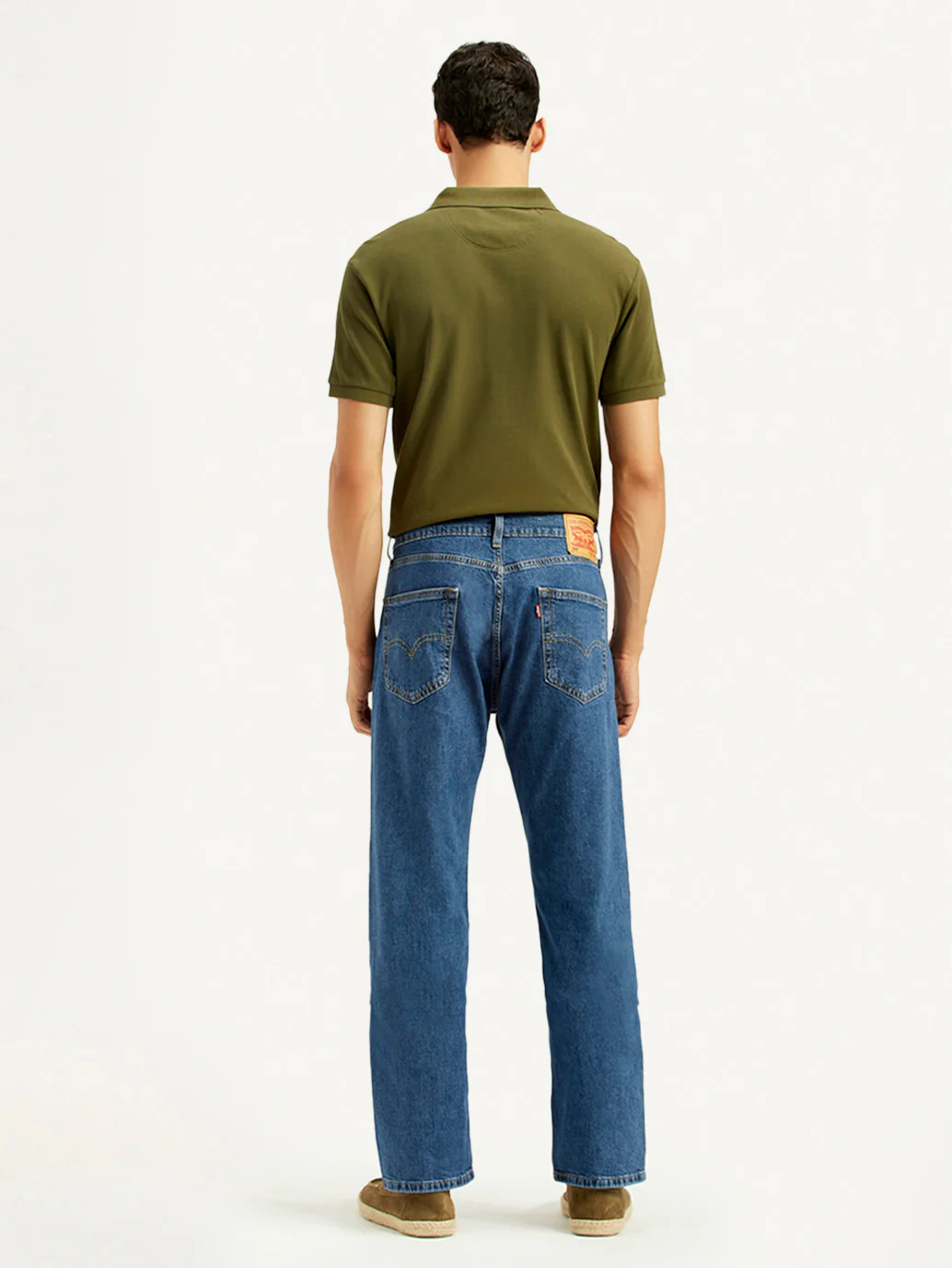 Men's 505 Blue Straight Fit Mid Rise Jeans - Image 3