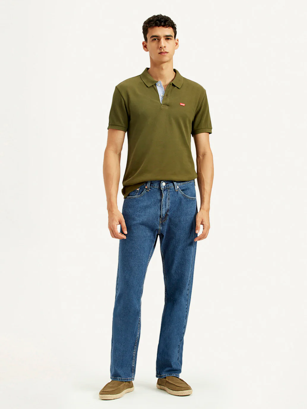 Men's 505 Blue Straight Fit Mid Rise Jeans - Image 7