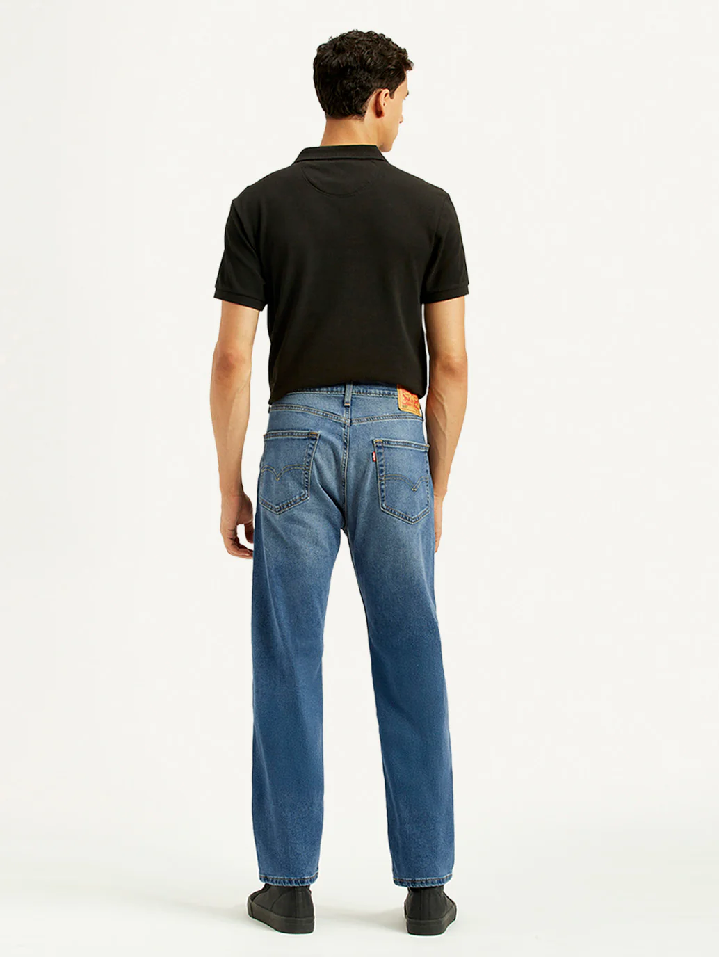 Men's 505 Blue Straight Fit Mid Rise Jeans - Image 3