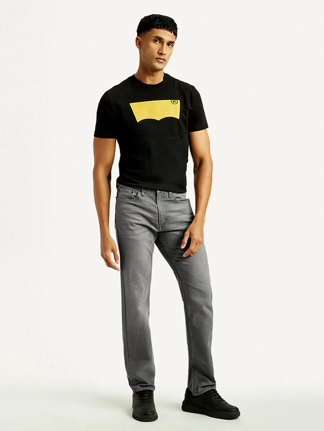 Men's 505 Light Grey Straight Fit Mid Rise Jeans - Image 6