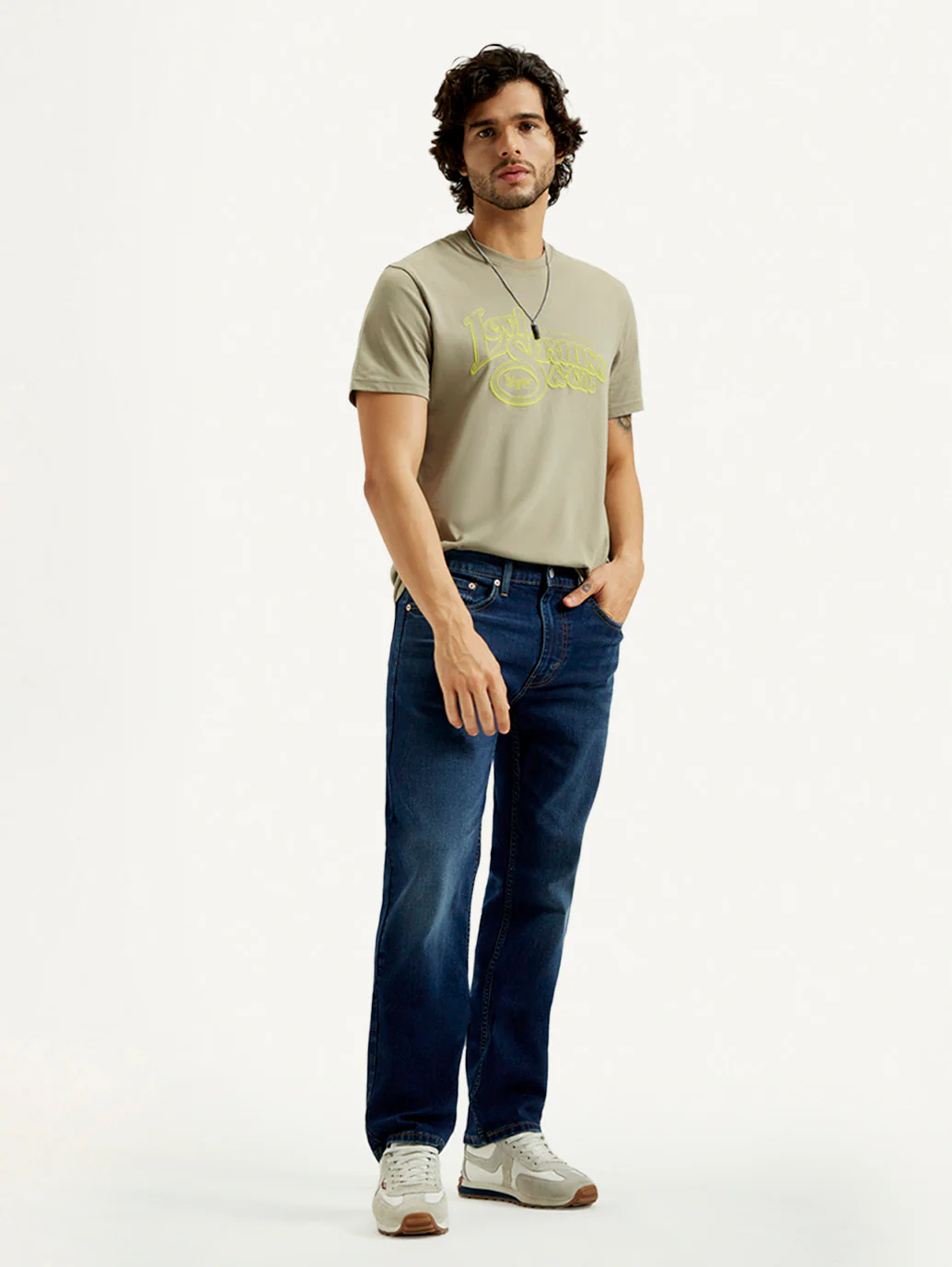 Men's 505 Dark Indigo Straight Fit Mid Rise Jeans
