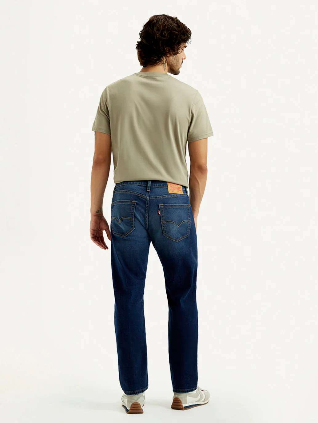 Men's 505 Dark Indigo Straight Fit Mid Rise Jeans - Image 5