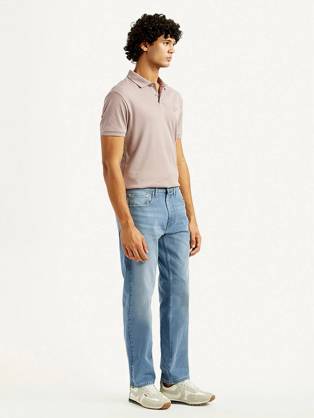 Men's 505 Med Indigo Straight Fit Mid Rise Jeans - Image 7