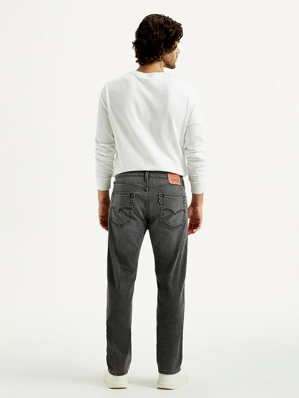Men's 505 Grey Straight Fit Mid Rise Jeans - Image 3