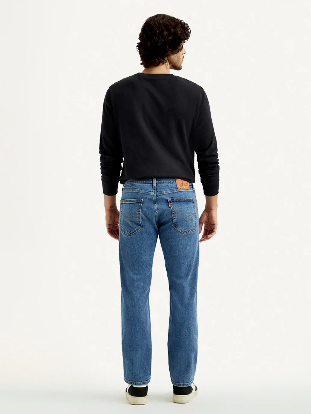Men's 505 Mid Indigo Straight Fit Mid Rise Jeans - Image 3