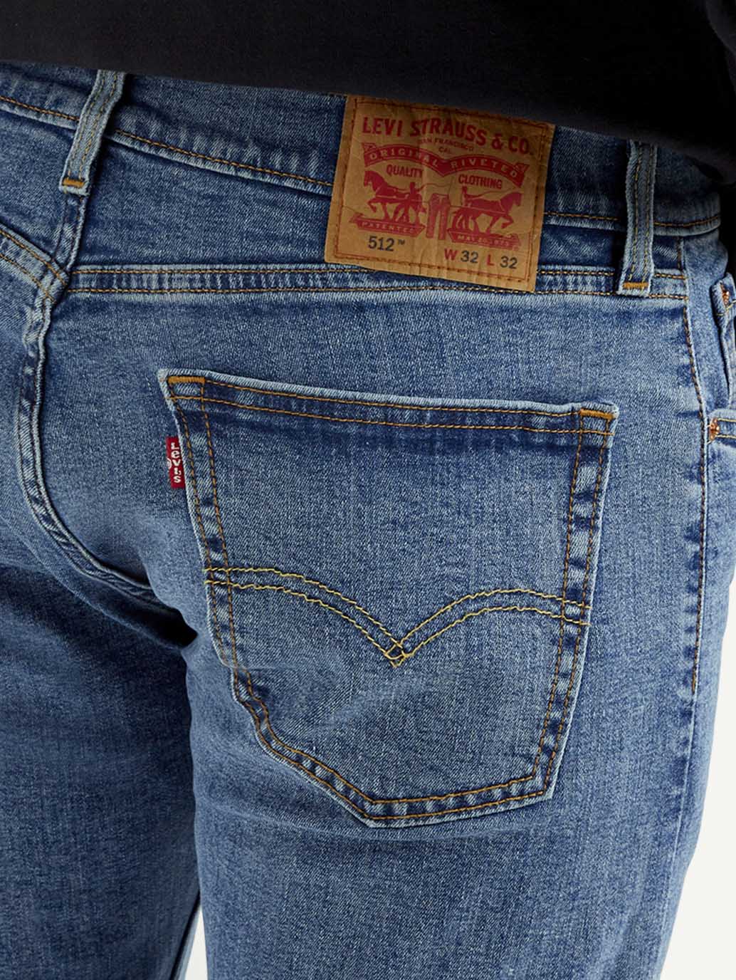 Men's 505 Mid Indigo Straight Fit Mid Rise Jeans - Image 5