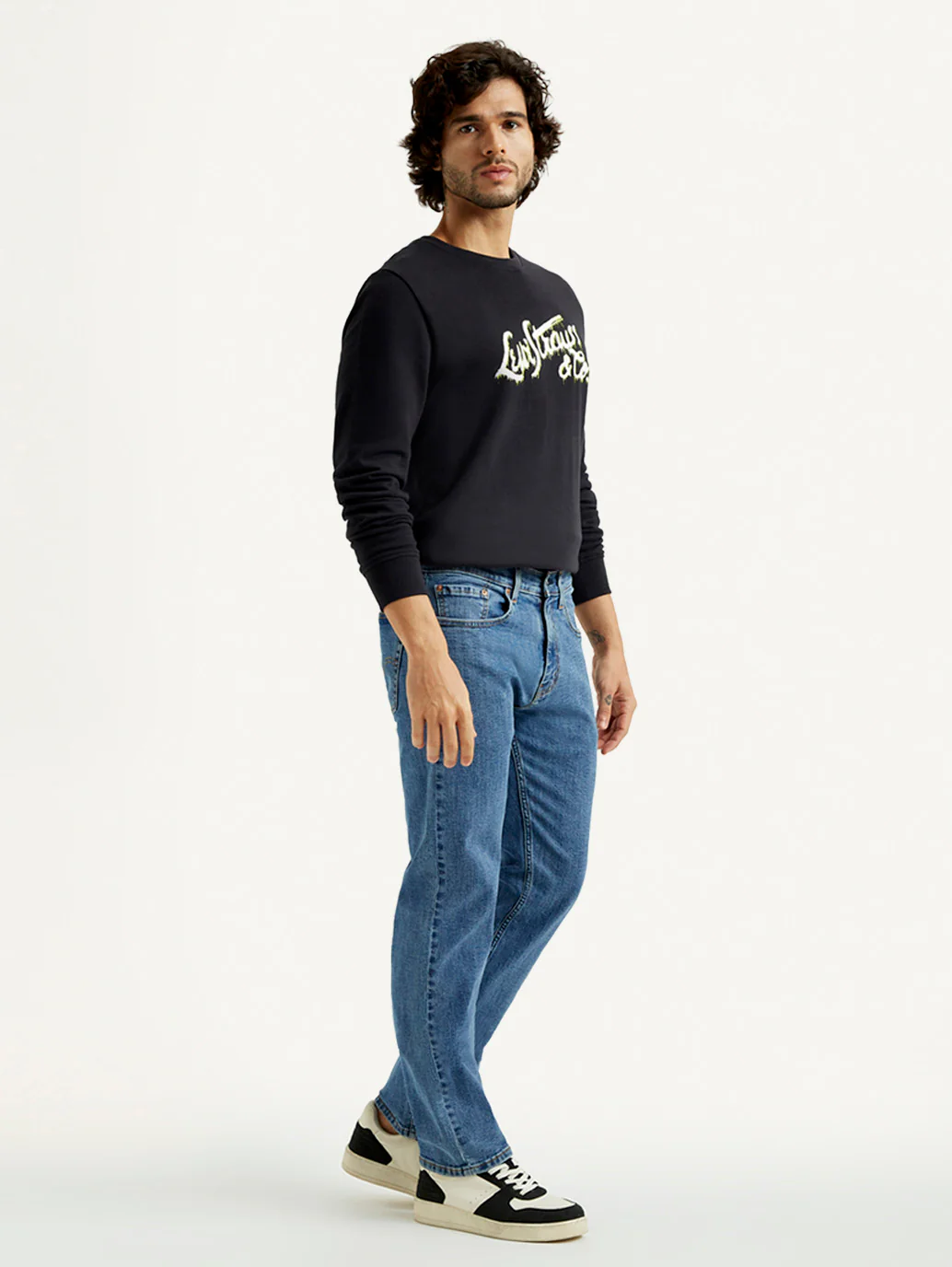 Men's 505 Mid Indigo Straight Fit Mid Rise Jeans - Image 6