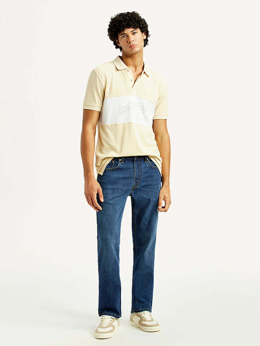 Men's 505 Med Indigo Straight Fit Mid Rise Jeans