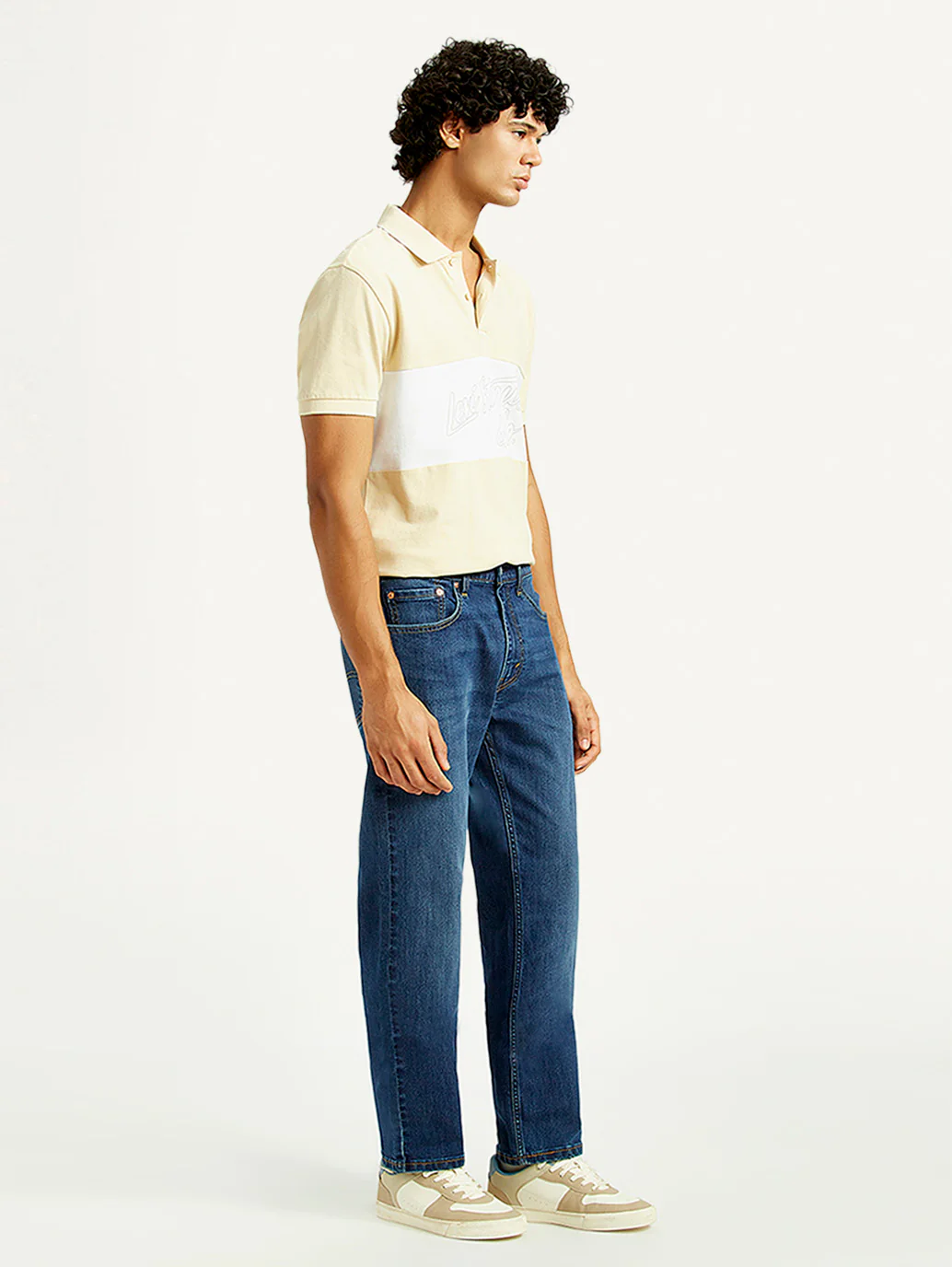 Men's 505 Med Indigo Straight Fit Mid Rise Jeans - Image 7