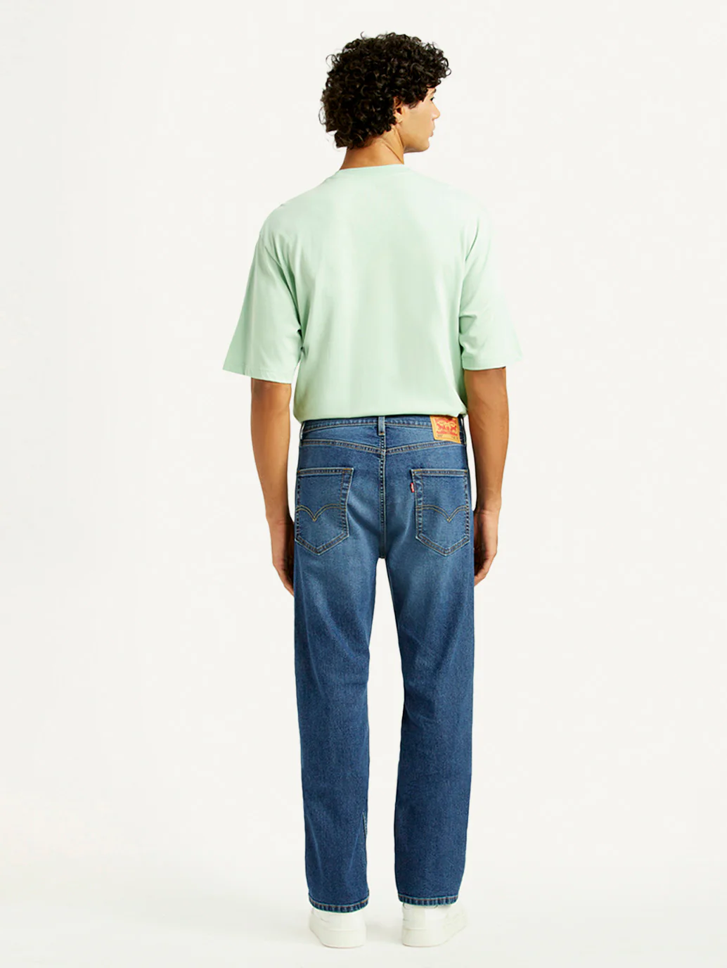 Men's 505 Med Indigo Straight Fit Mid Rise Jeans - Image 5