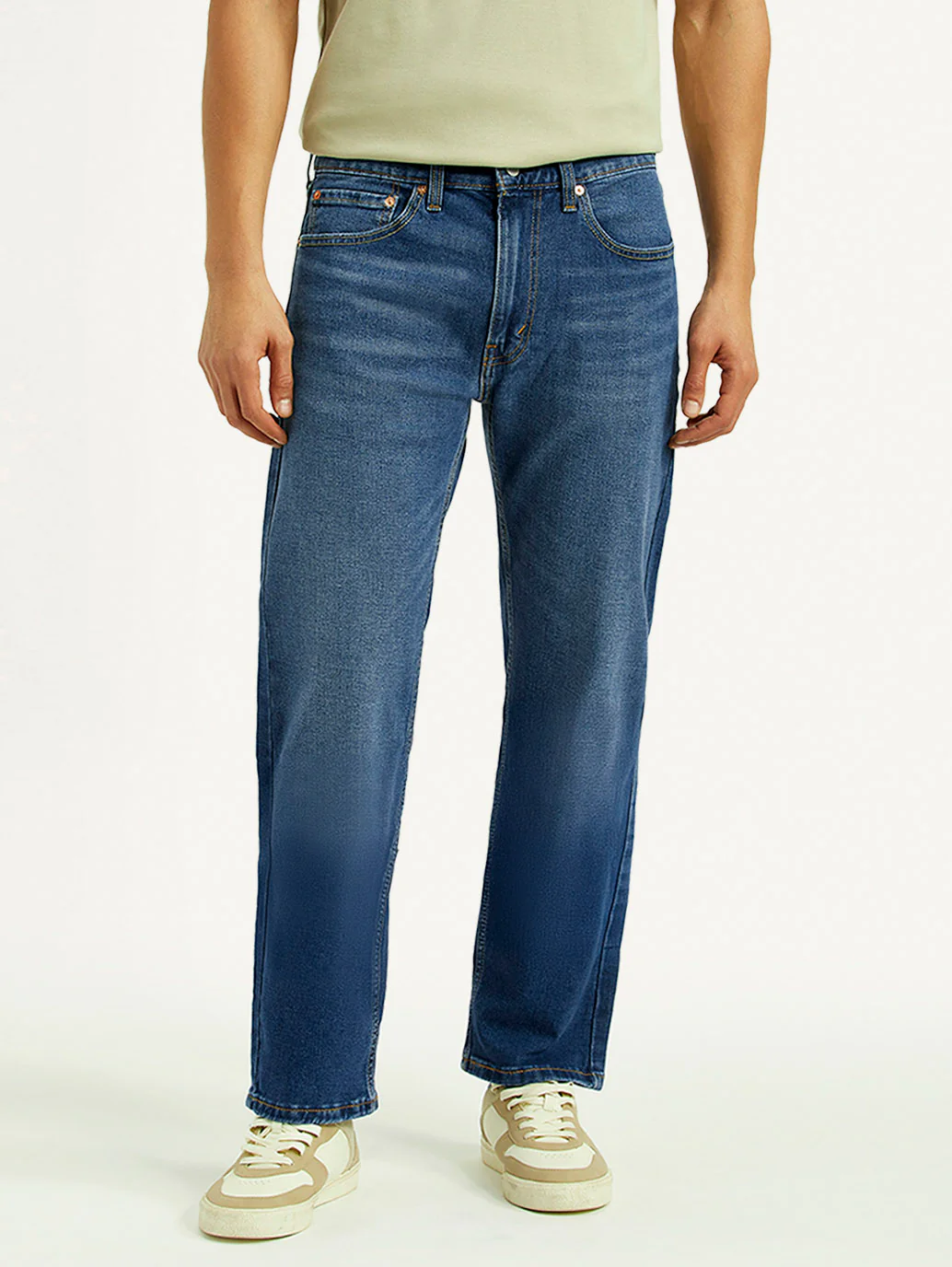 Men's 505 Mid Indigo Straight Fit Mid Rise Jeans - Image 3