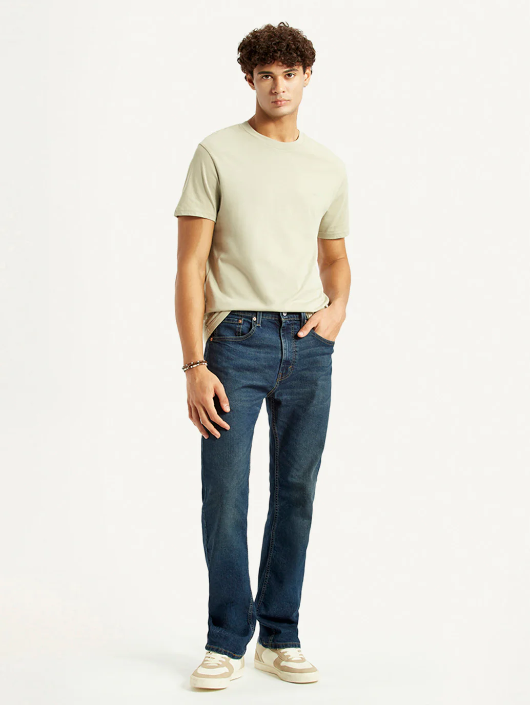 Men's 505 Dark Indigo Straight Fit Mid Rise Jeans