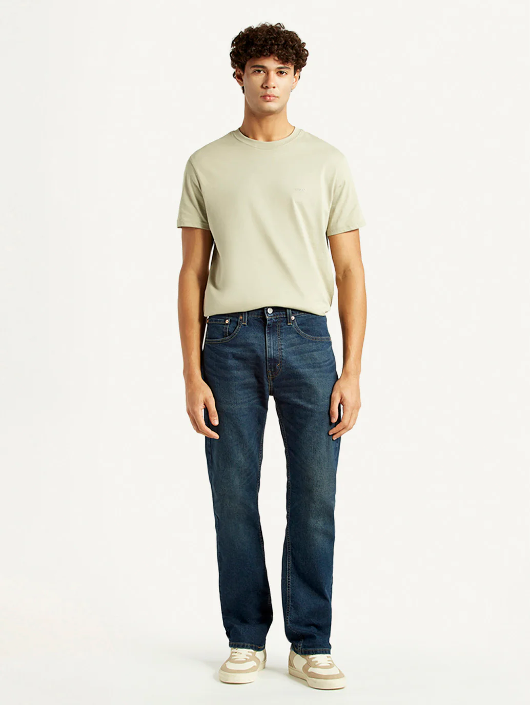 Men's 505 Dark Indigo Straight Fit Mid Rise Jeans - Image 7