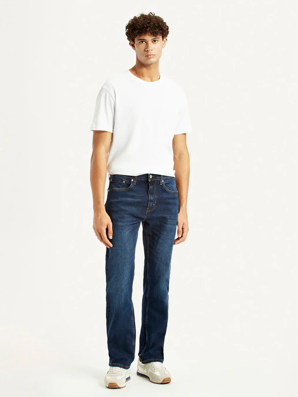 Men's 505 Dark Indigo Straight Fit Mid Rise Jeans - Image 7